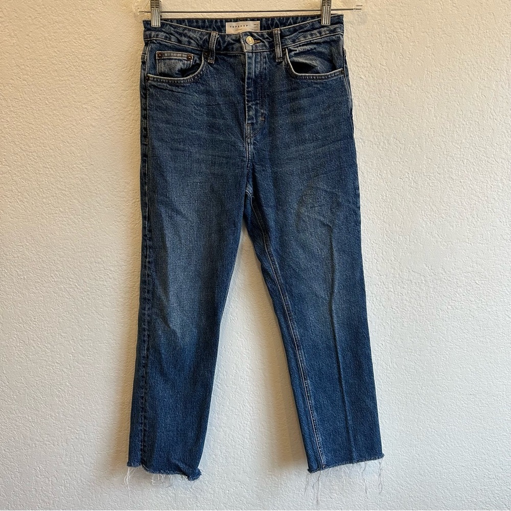 TopShop Straight Leg Denim Dark Washed